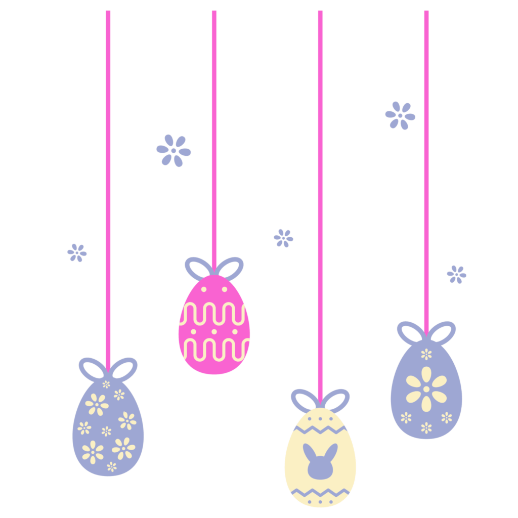Simple Easter egg decorations for a toddler egg hunt