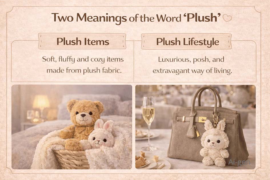 Two meanings of the word plush