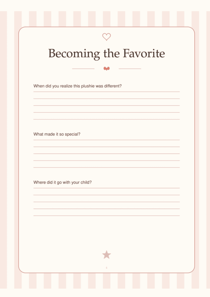Becoming the favorite stuffed toy prompt page
